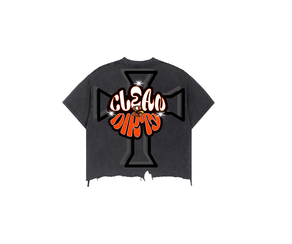 Cross & Chrome Crop Top- WOMEN'S FAITH BASED STREETWEAR CROP-TOP