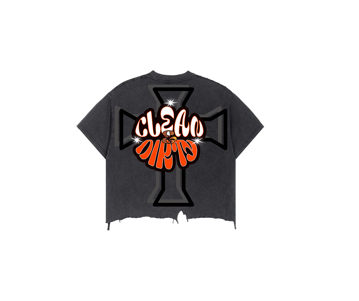 Cross & Chrome Crop Top- WOMEN'S FAITH BASED STREETWEAR CROP-TOP