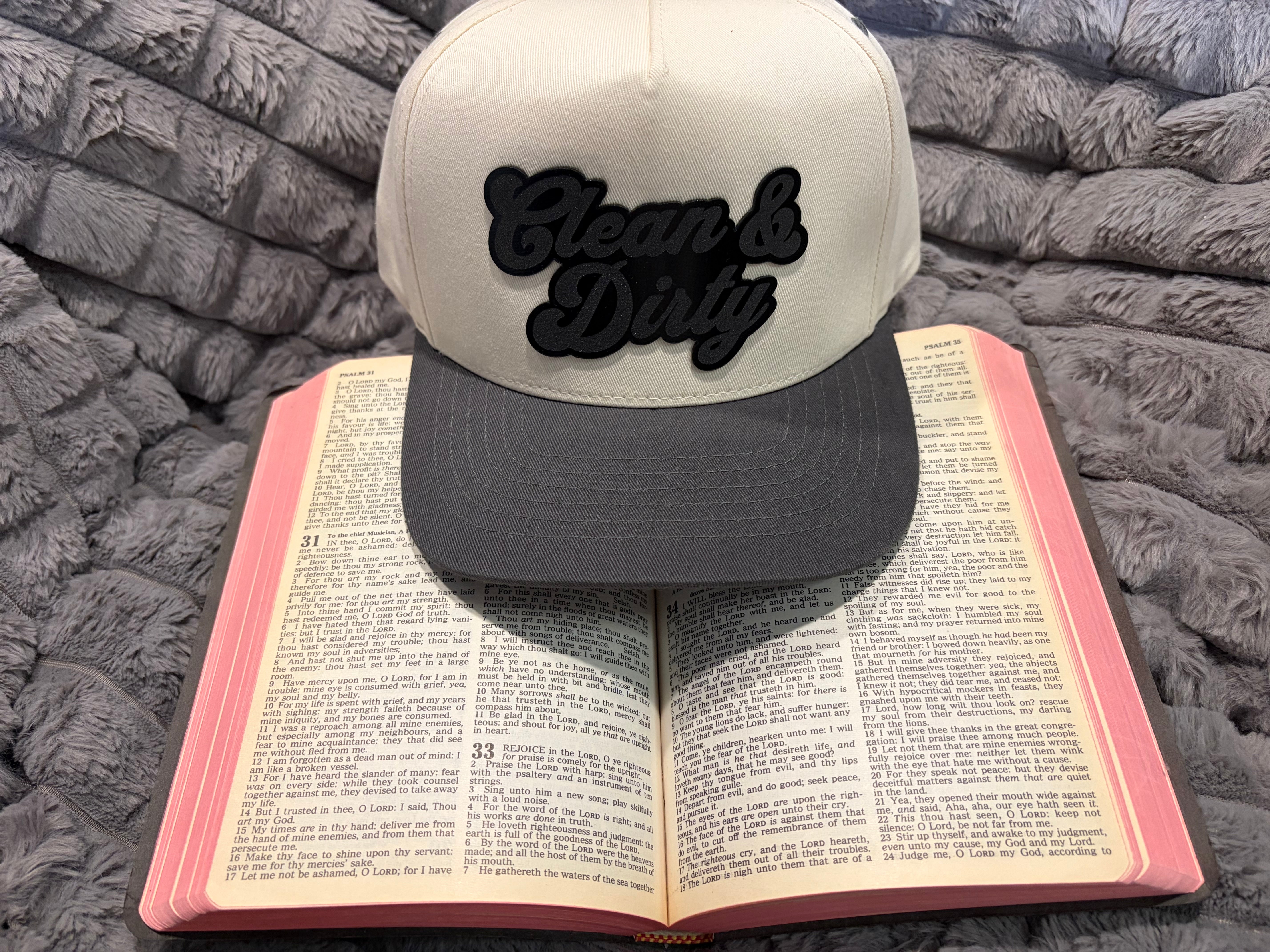 Clean & Dirty Logo Hat- Snapback Baseball Cap