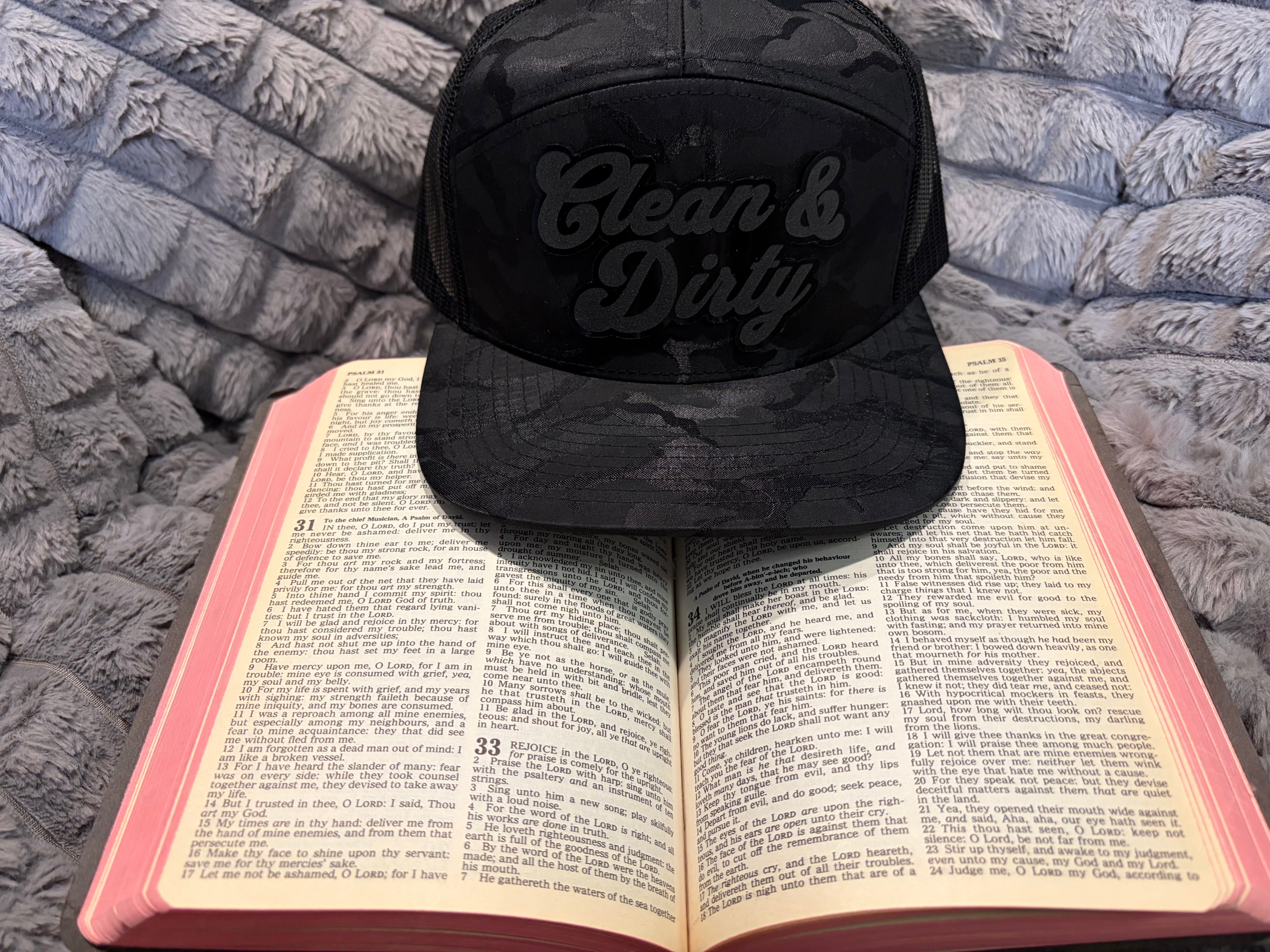 Clean & Dirty Logo Hat- Snapback Baseball Cap