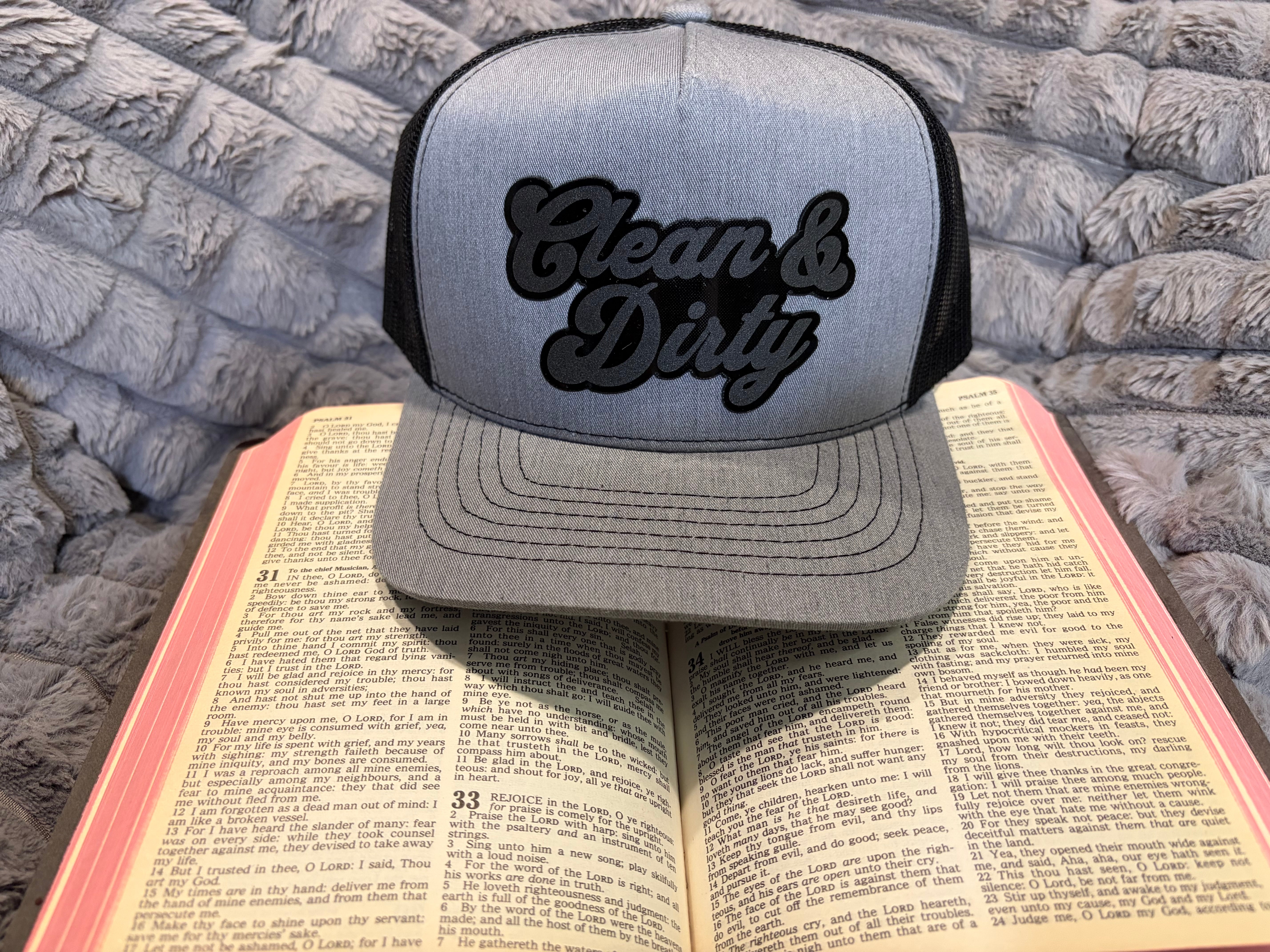Clean & Dirty Logo Hat- Snapback Baseball Cap