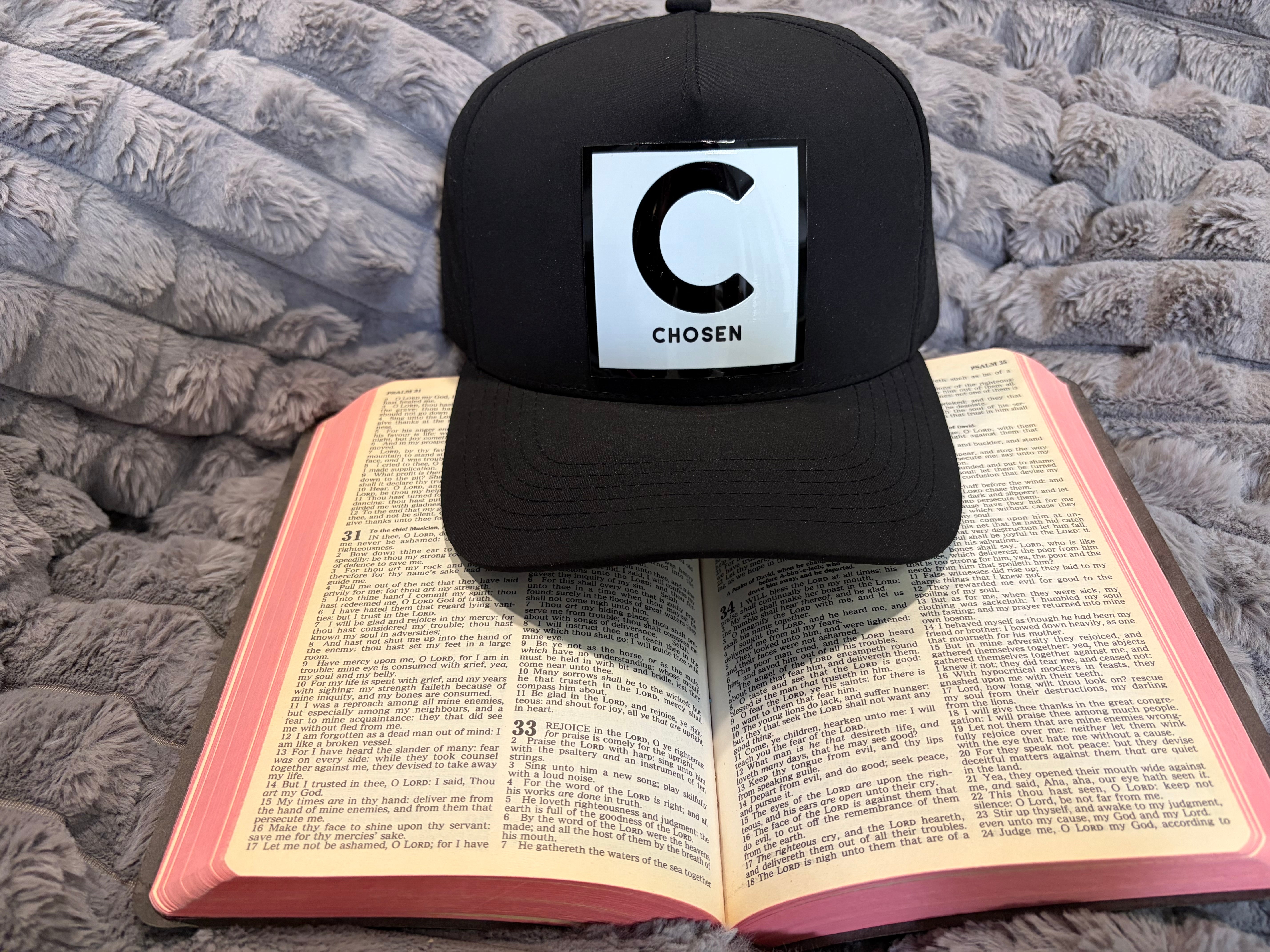 C for Chosen Black Hat- Snapback Baseball Cap