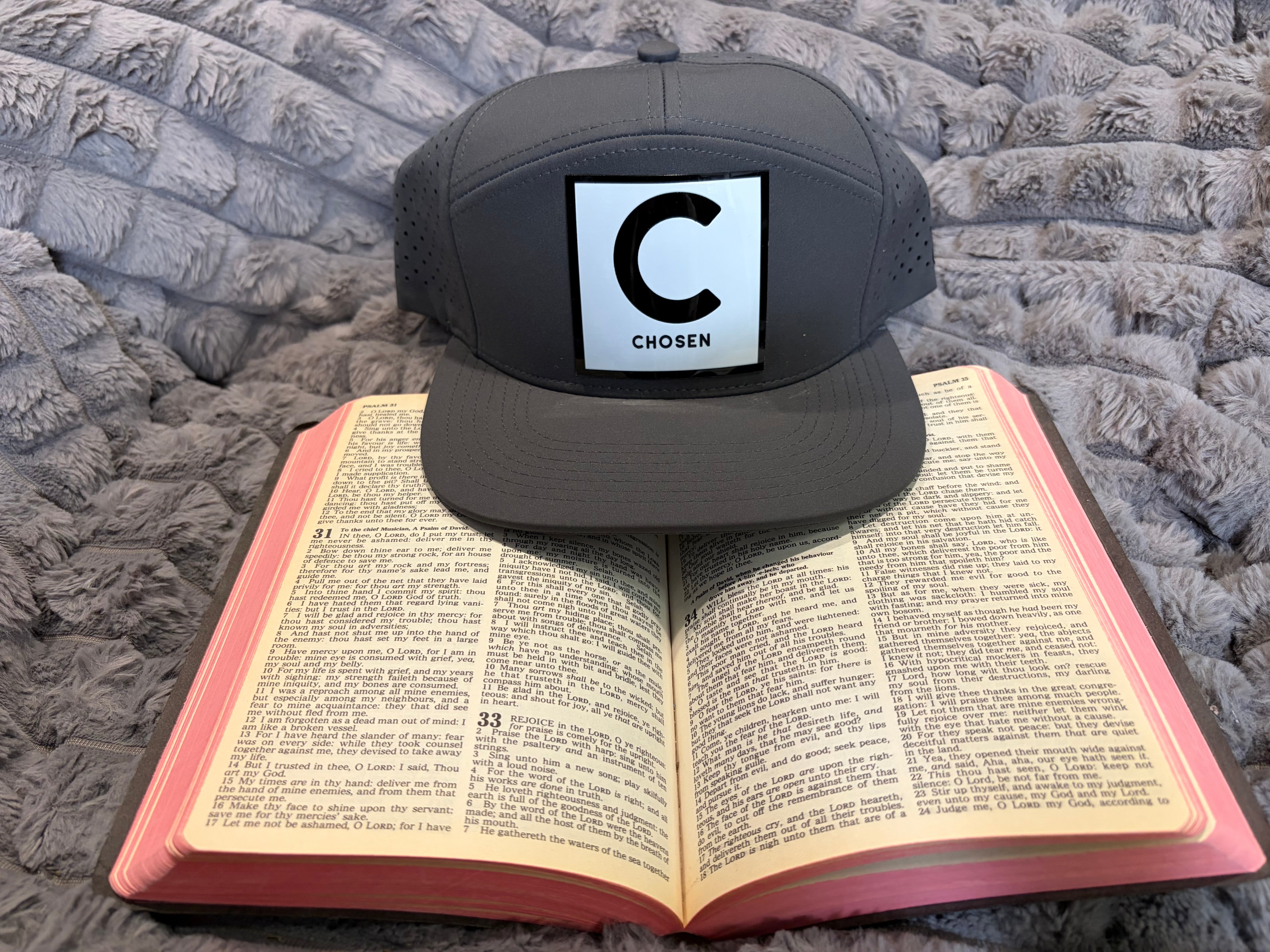 C for Chosen Hat- Snapback Flat Bill Cap