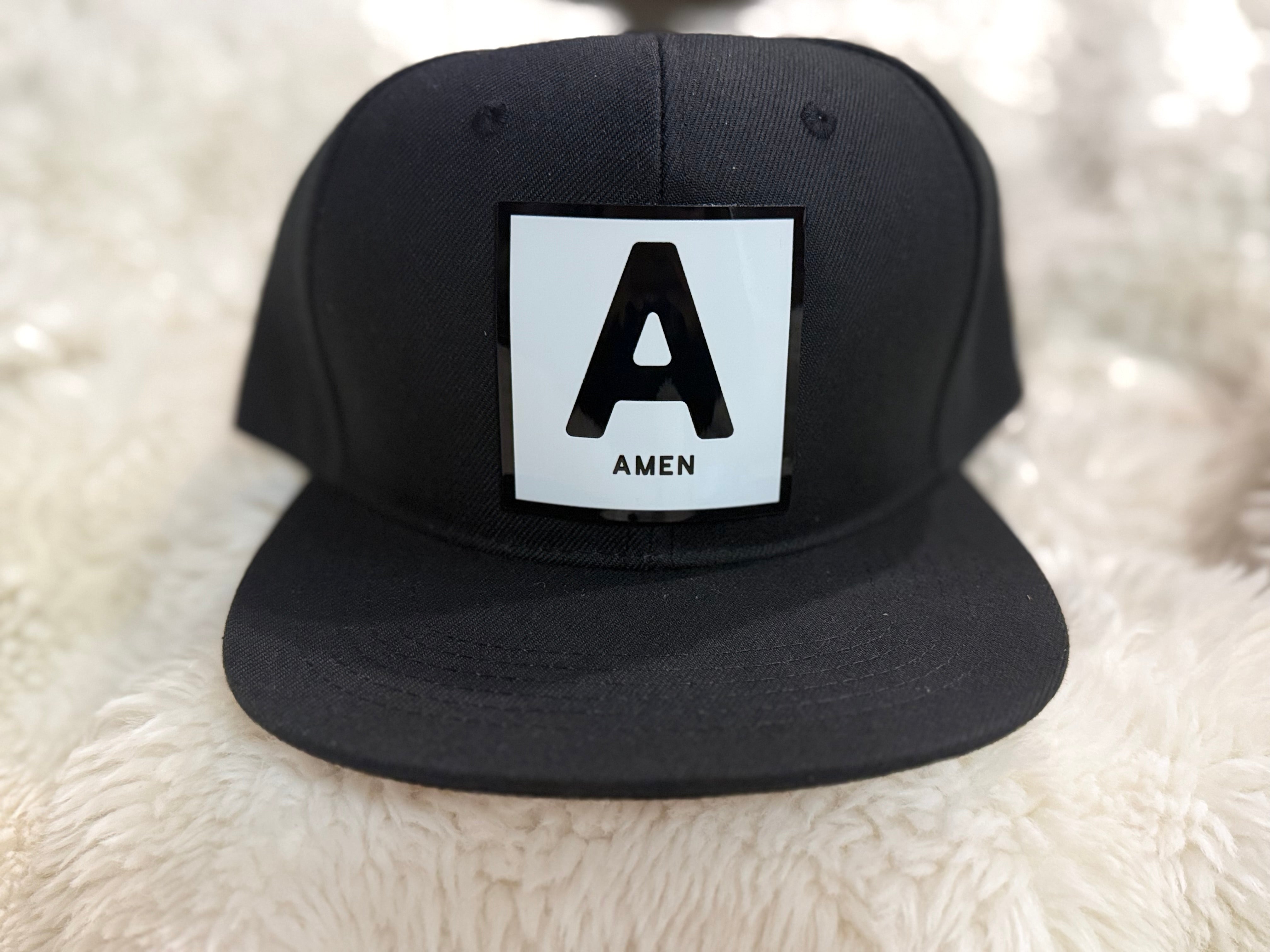 A is for Amen Hat- Snapback Flat Bill Cap